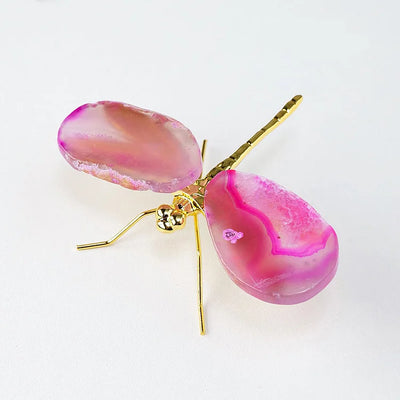 Pink Agate Dragonfly