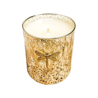 Gold mercury candle dragonfly candle