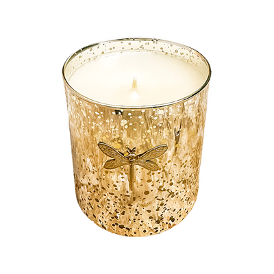 Gold mercury candle dragonfly candle