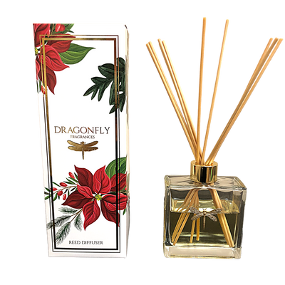 Dragonfly Poinsettia Diffuser Plain